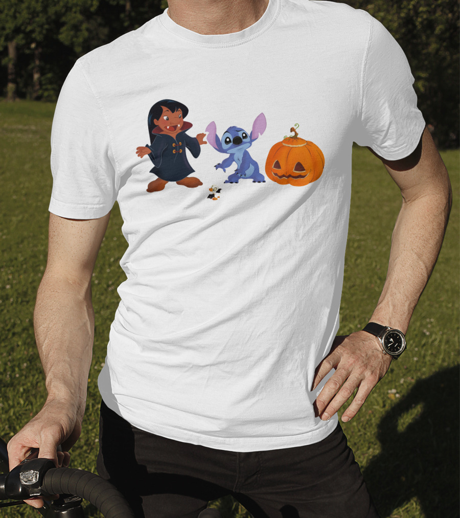 Halloween Stitch Lilo Vampire Costume Pumpkin T-Shirt