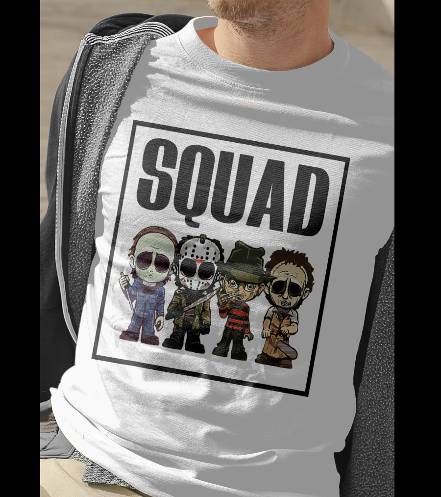 SQUAD Halloween Horror Characters Icons T-Shirt