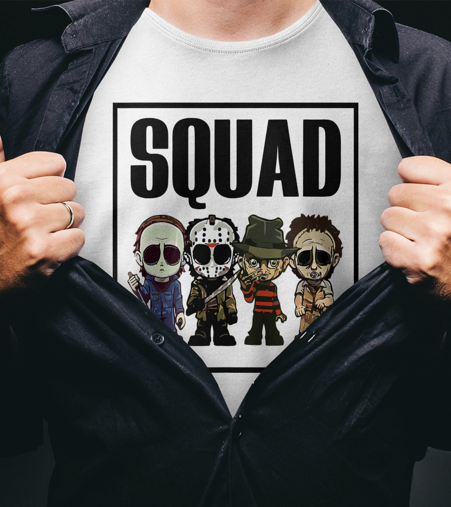 SQUAD Halloween Horror Characters Icons T-Shirt
