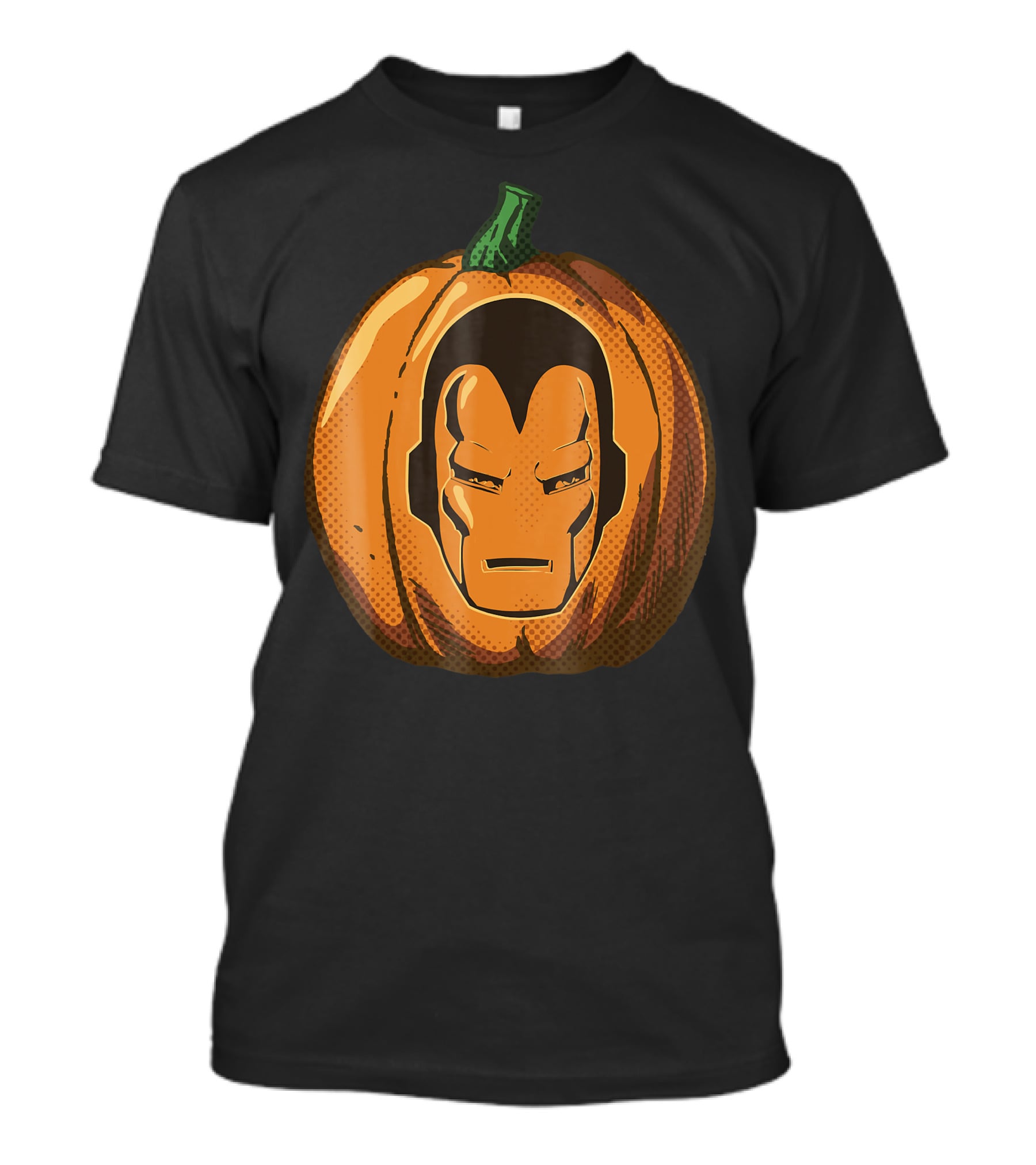 Iron Man Face Carved Halloween Pumpkin T-Shirt