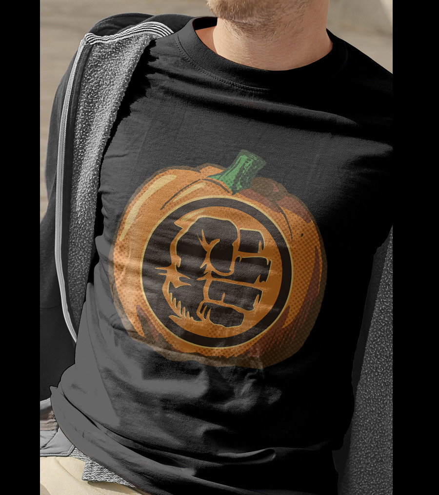Hulk Fist Pumpkin Halloween Fusion In Comic T-Shirt