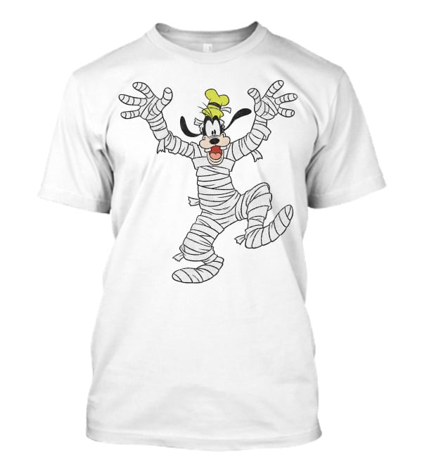 Goofy Wrapped As Mummy Halloween Character T-Shirt