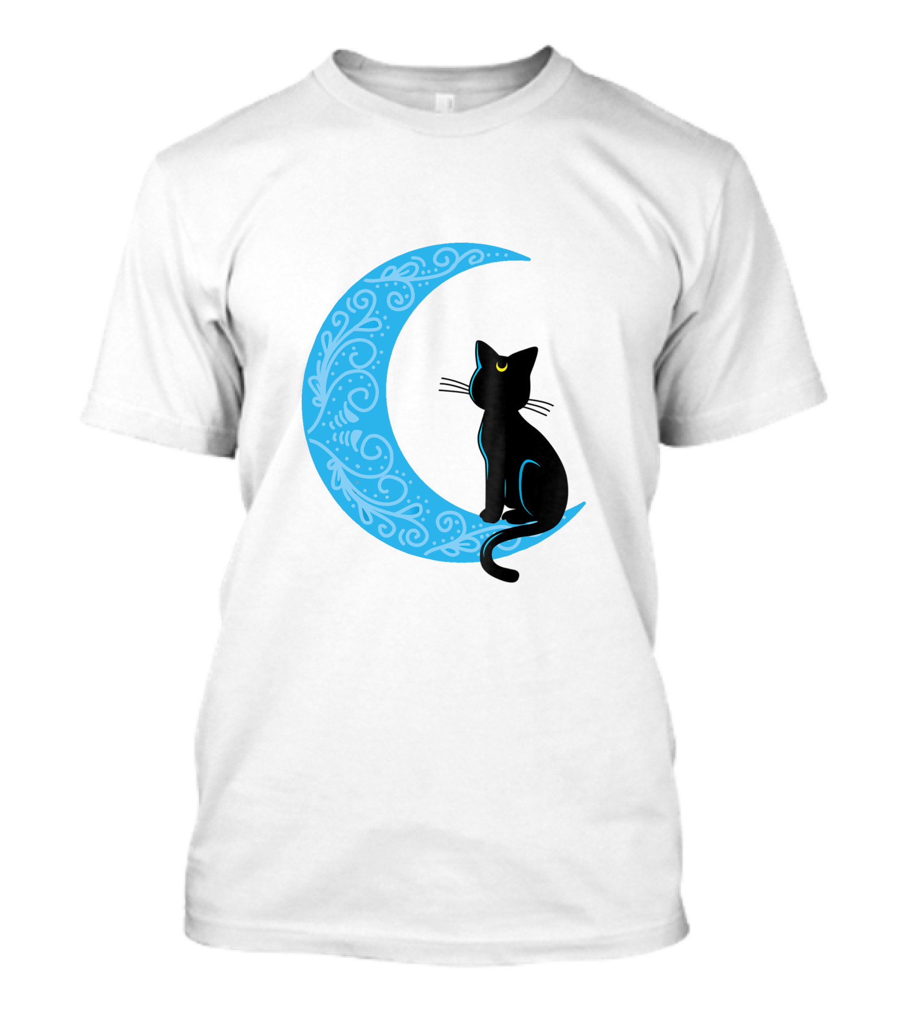 Black Cat Crescent Moon Sailor Guardian T-Shirt