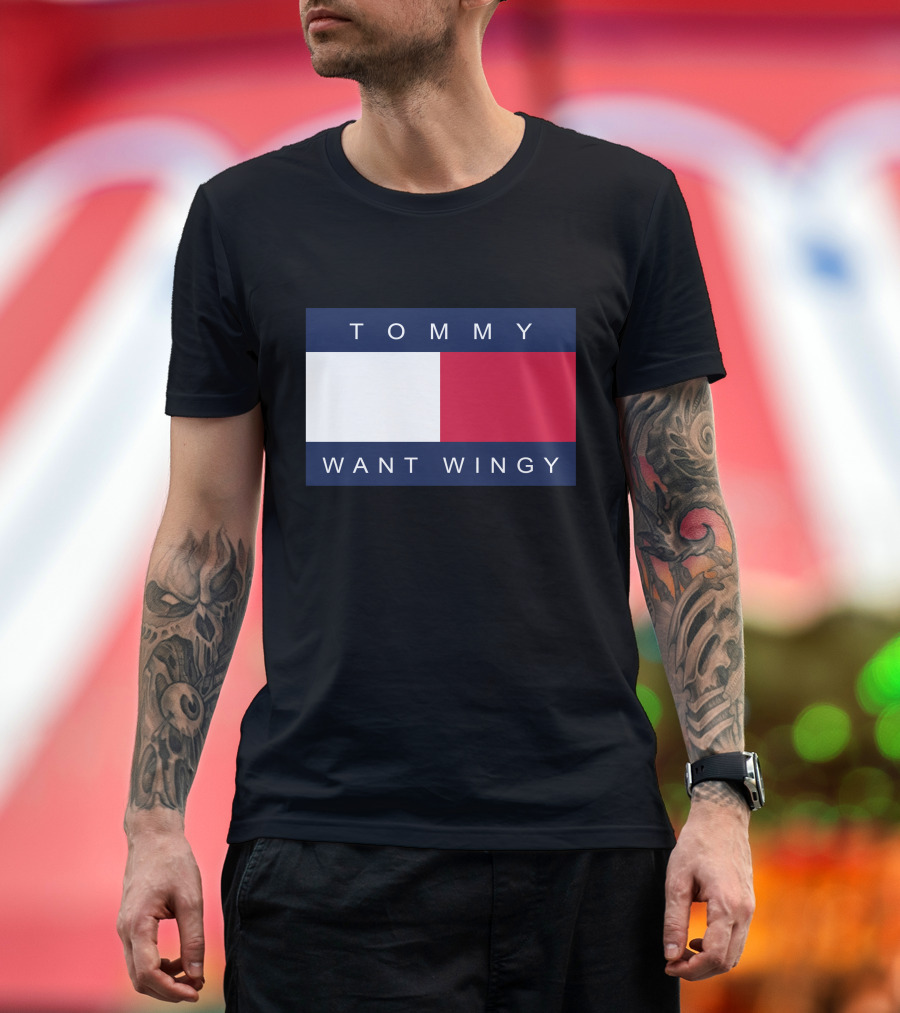 TOMMY WANT WINGY Red White Blue T-Shirt