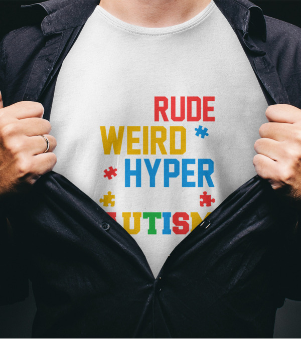 Rude Weird Hyper Autism Puzzle Pieces T-Shirt