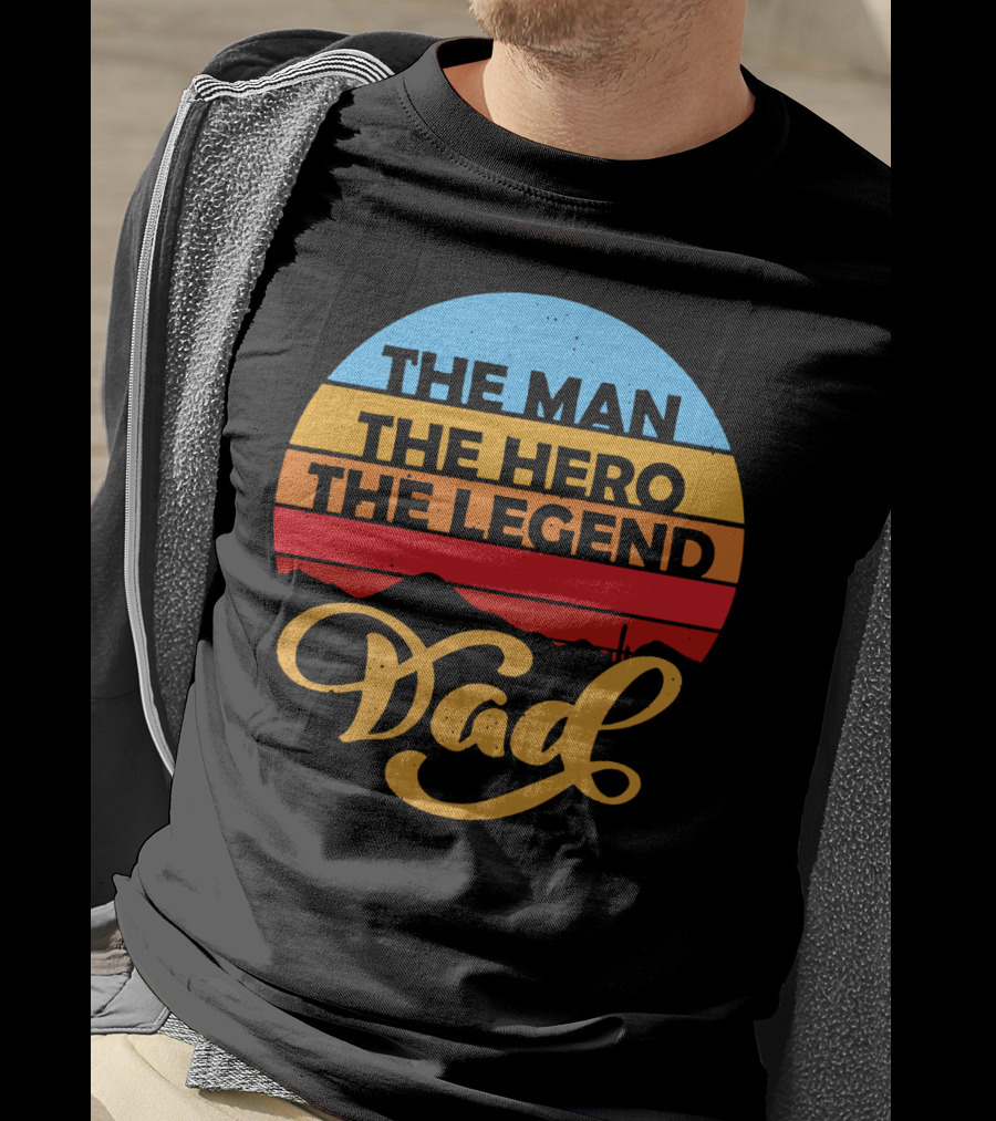 The Man The Hero The Legend Dad Retro T-Shirt