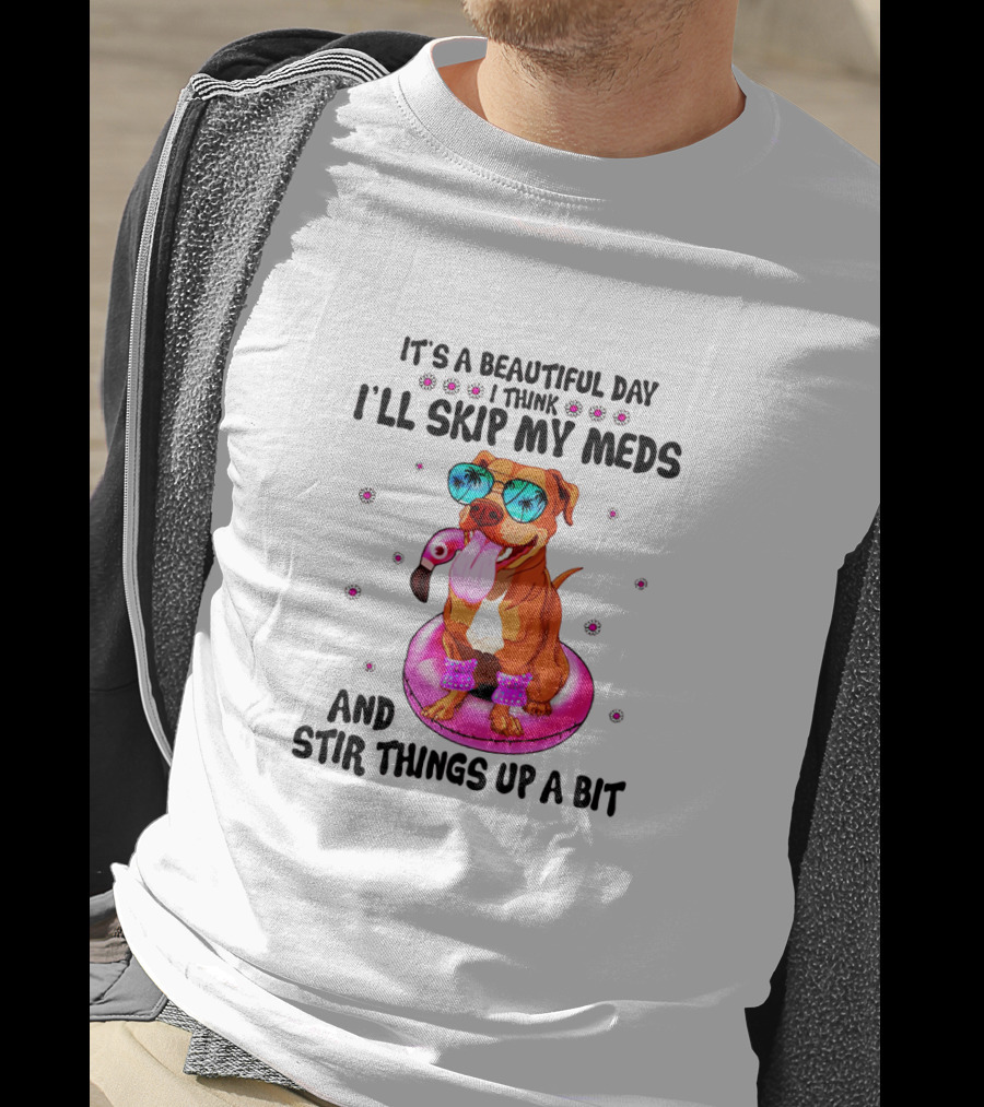 It's A Beautiful Day I Think I'll Skip My Meds And Stir Things Up A Bit T-Shirt