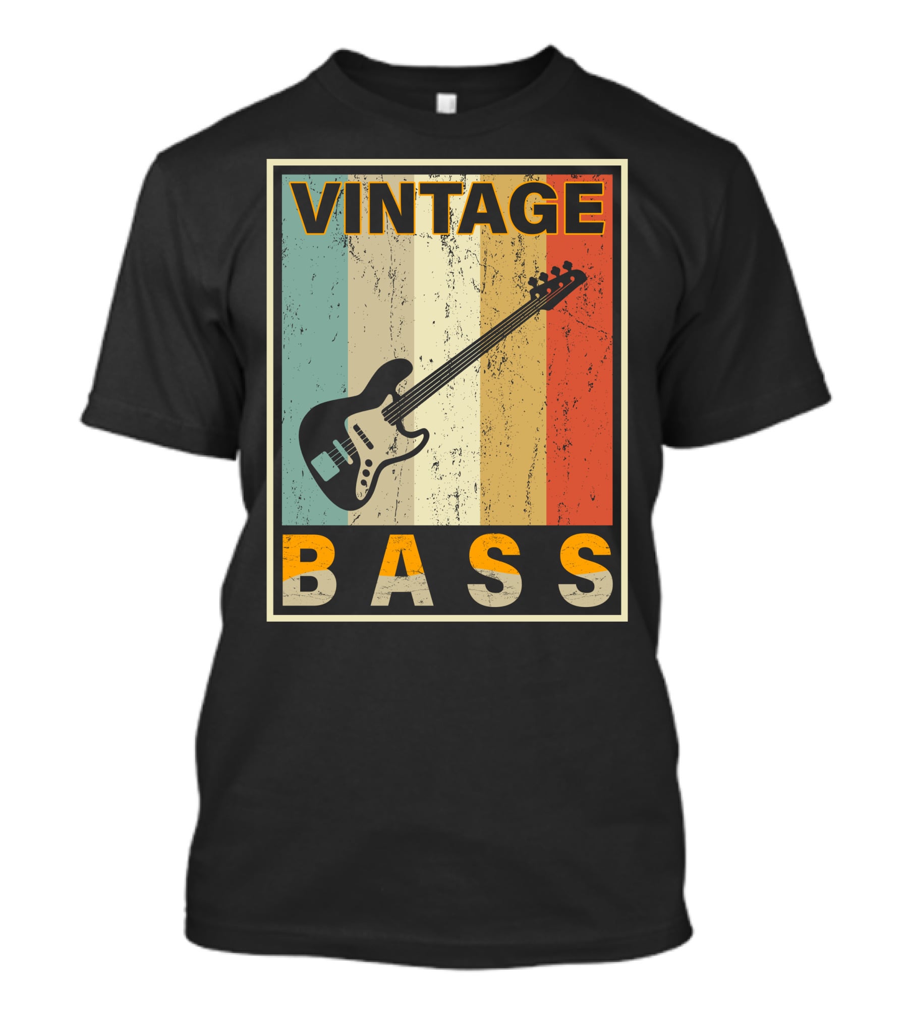 Vintage Bass Love Retro Guitar Music T-Shirt