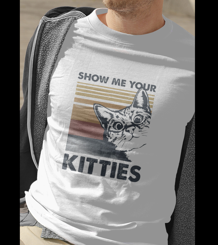 Show Me Your Kitties Retro Cat T-Shirt