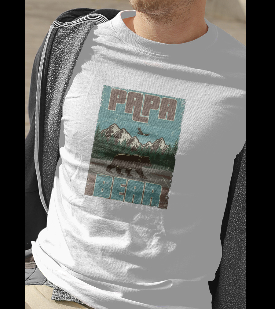 Papa Bear Mountains And Forest T-Shirt