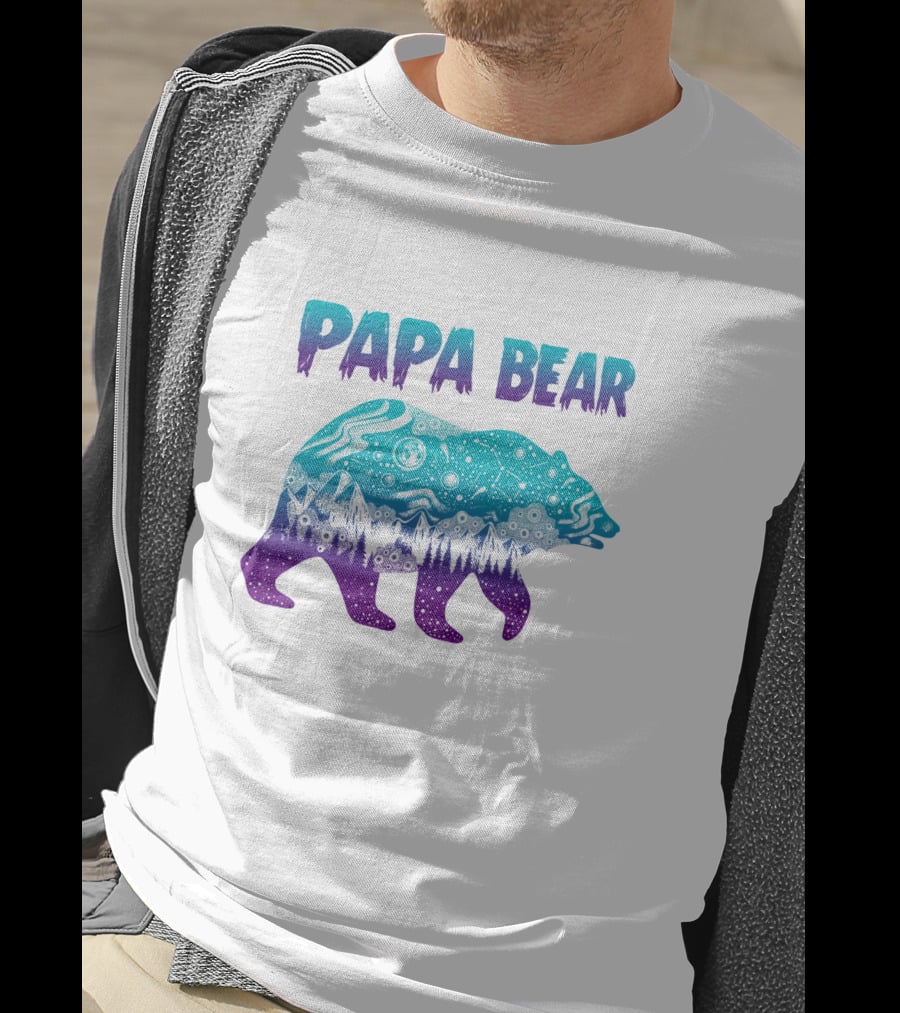 PAPA BEAR Cosmic Mountain Bear T-Shirt