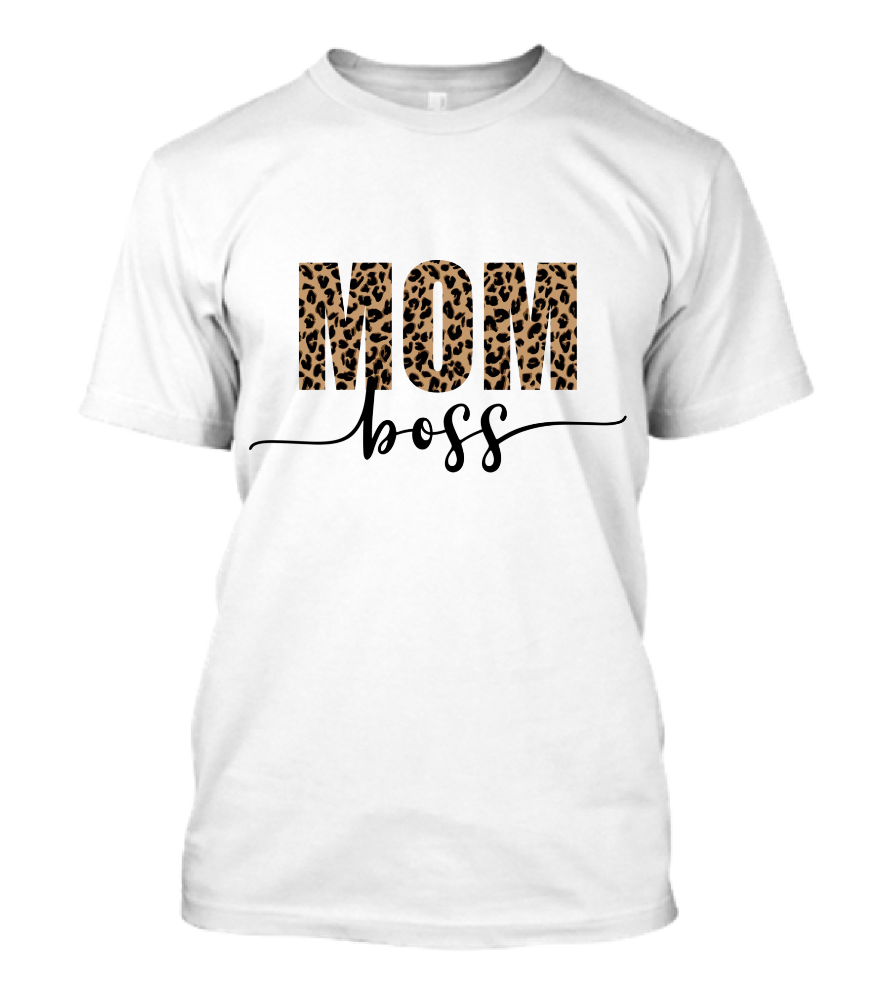 Mom Boss Leopard Print T-Shirt