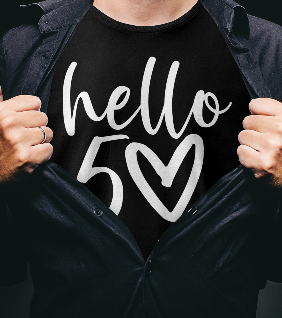 Hello 50 Heart T-Shirt