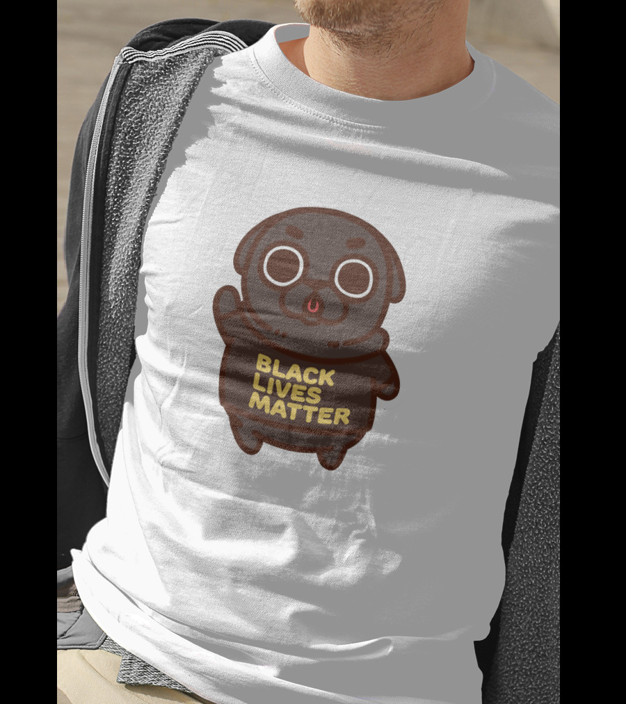 Cute Funny Pug Black Lives Matter T-Shirt
