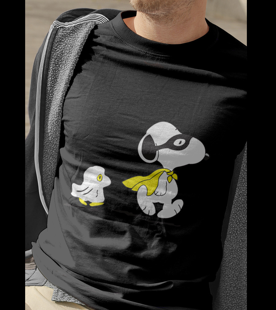 Snoopy Superhero With Woodstock Sidekick T-Shirt