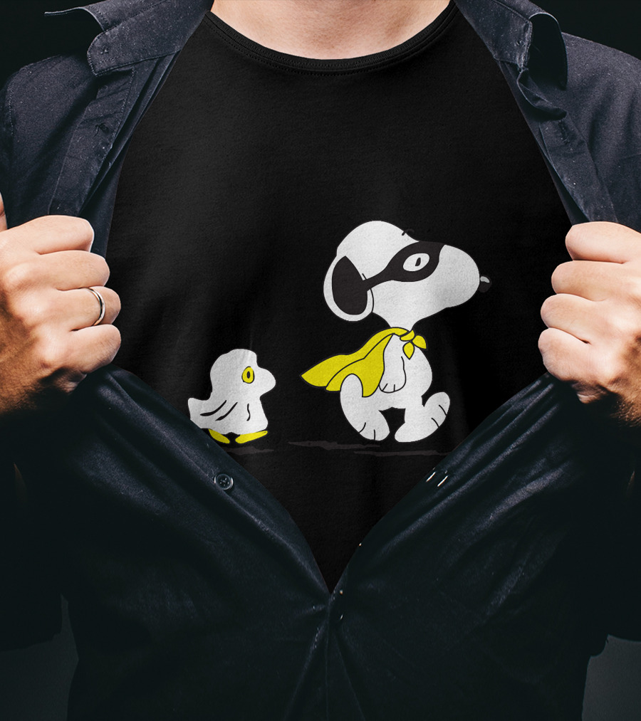 Snoopy Superhero With Woodstock Sidekick T-Shirt