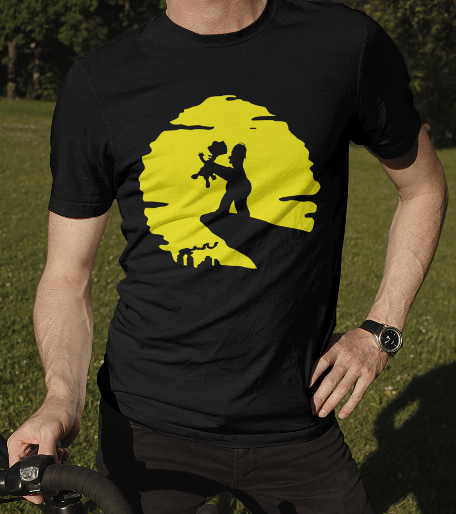 The Simpsons Homer Strangling Bart Lion King Cliff T-Shirt