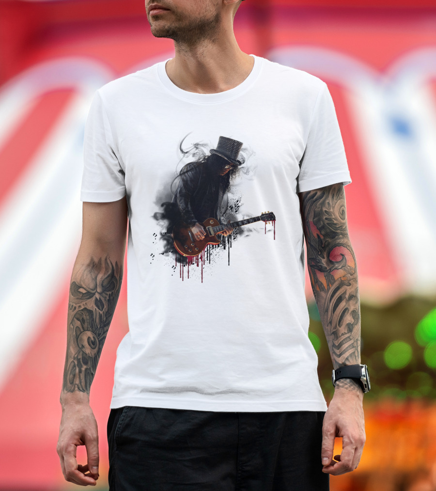 Guns N Roses Slash Heavy Metal Guitar Love Fans T-Shirt