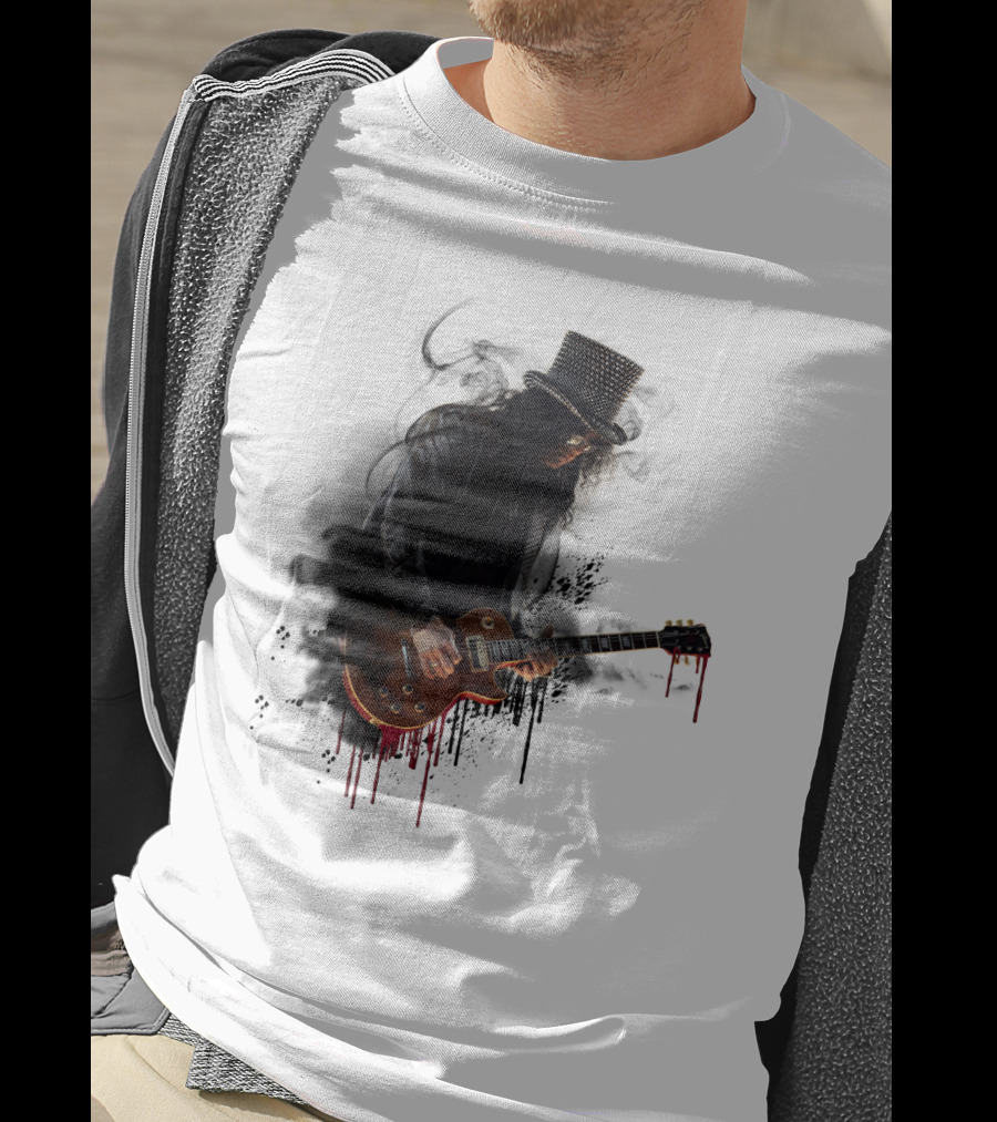 Guns N Roses Slash Heavy Metal Guitar Love Fans T-Shirt