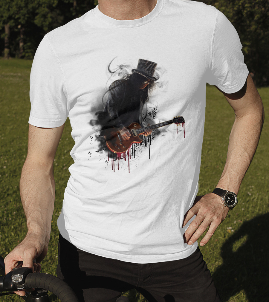 Guns N Roses Slash Heavy Metal Guitar Love Fans T-Shirt