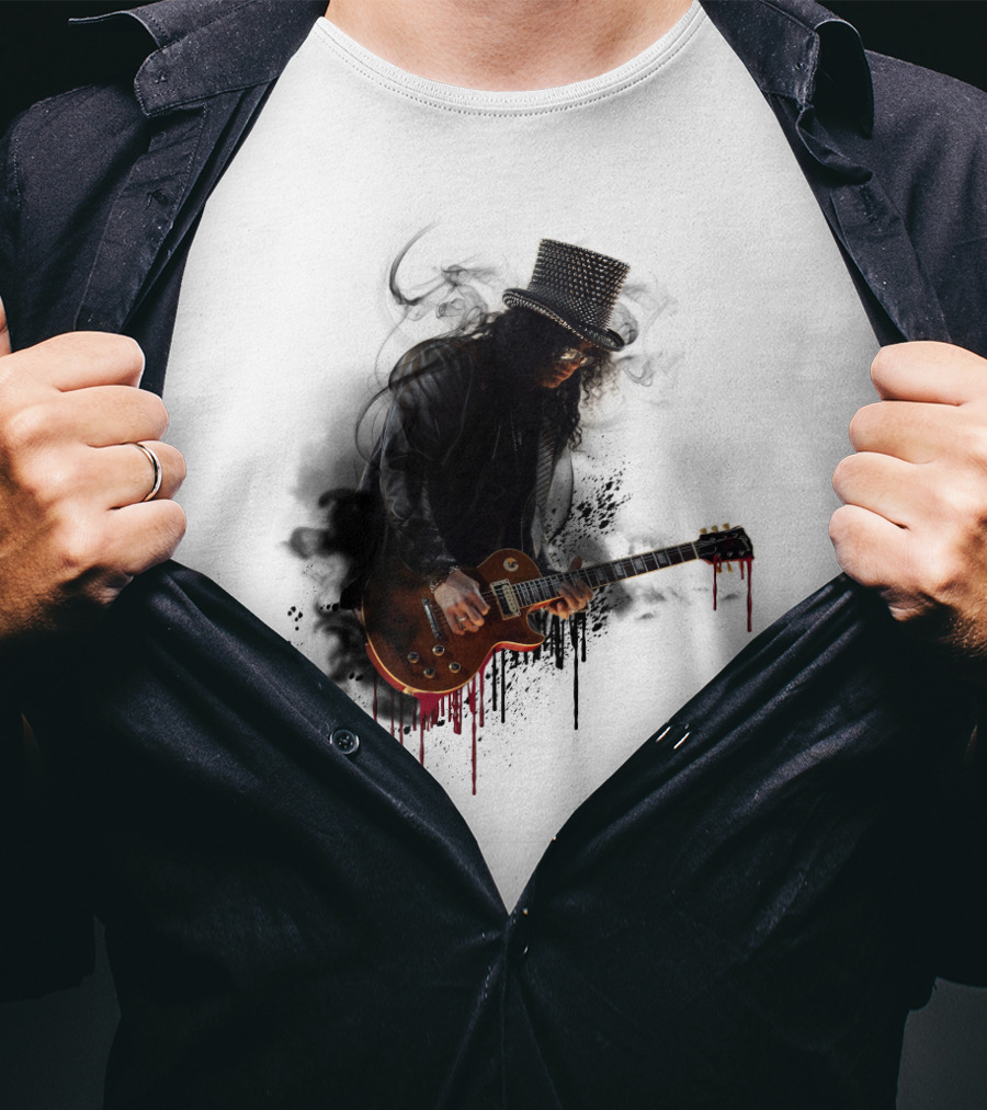Guns N Roses Slash Heavy Metal Guitar Love Fans T-Shirt