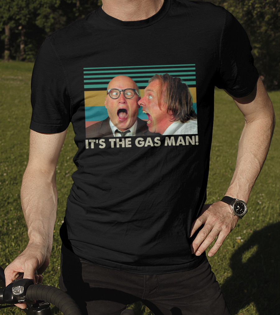 Bottom It's The Gas Man Eddie And Richie Face Off Stripes T-Shirt