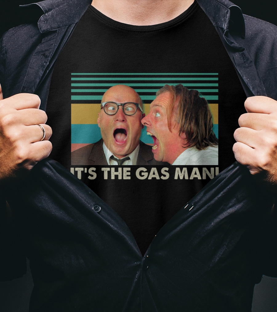 Bottom It's The Gas Man Eddie And Richie Face Off Stripes T-Shirt