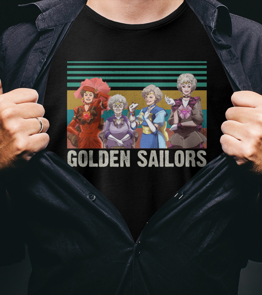 Golden Sailors Funny Girls Vintage Moon Sailors Parody Fans T-Shirt