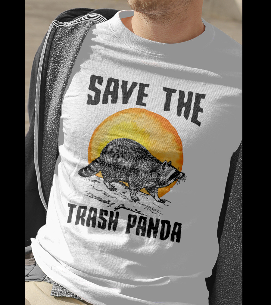 Save The Trash Panda Raccoon Raise Awareness Animal Conservation T-Shirt