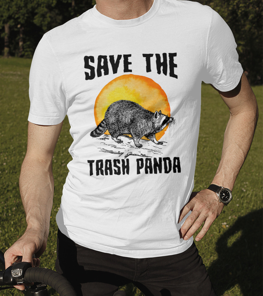 Save The Trash Panda Raccoon Raise Awareness Animal Conservation T-Shirt