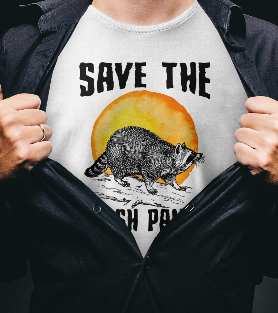 Save The Trash Panda Raccoon Raise Awareness Animal Conservation T-Shirt