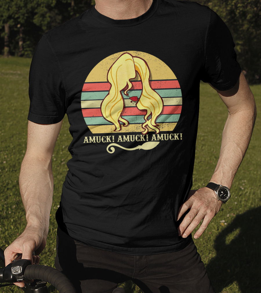 Amuck Amuck Amuck Vintage Sunset Sarah Sanderson Hocus Pocus Witch Silhouette T-Shirt