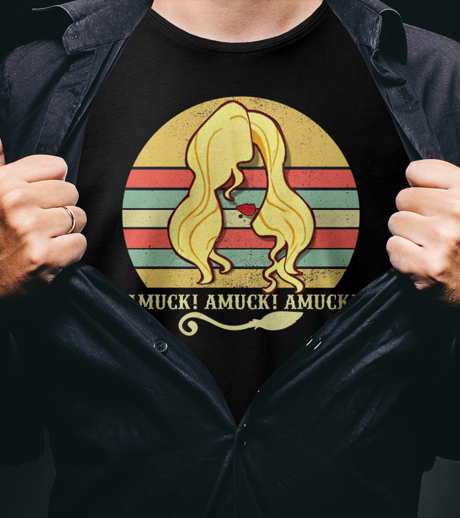 Amuck Amuck Amuck Vintage Sunset Sarah Sanderson Hocus Pocus Witch Silhouette T-Shirt