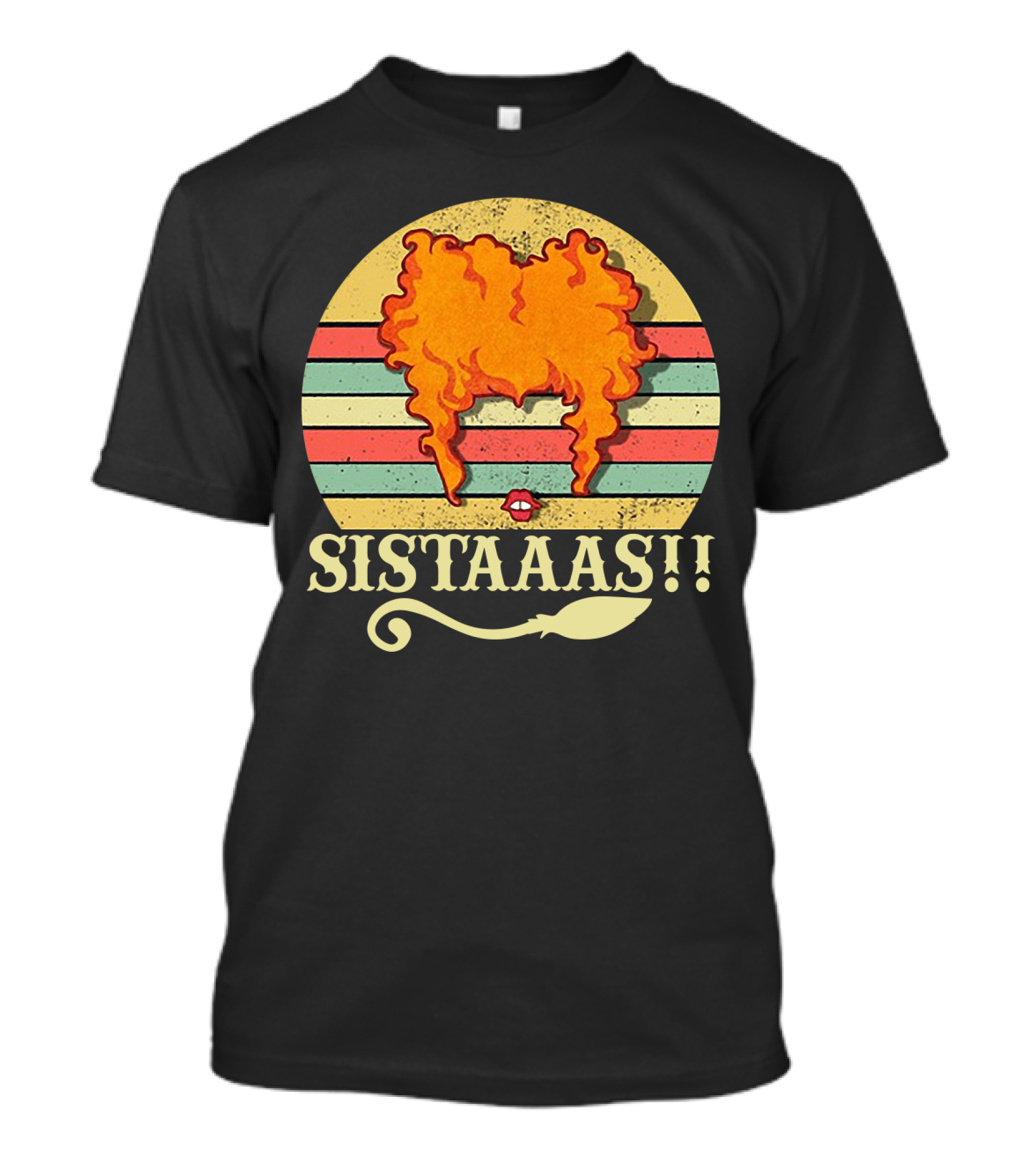 Sistaaaas Winifred Sanderson Sunset Hair Hocus Pocus Vintage Stripes T-Shirt