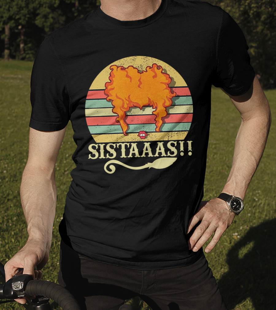 Sistaaaas Winifred Sanderson Sunset Hair Hocus Pocus Vintage Stripes T-Shirt