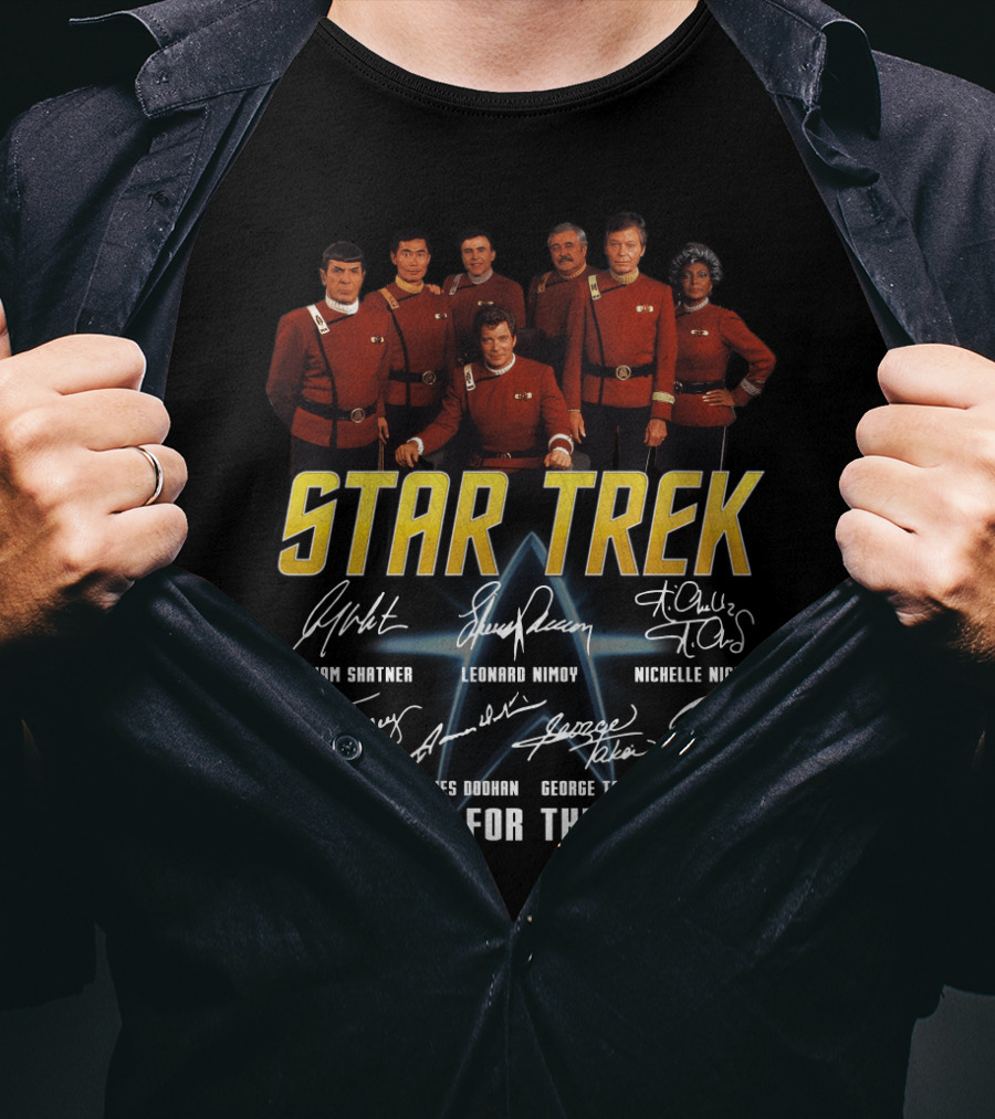 Star Trek Cast William Leonard Nichelle Thank You For The Memories Signatures T-Shirt