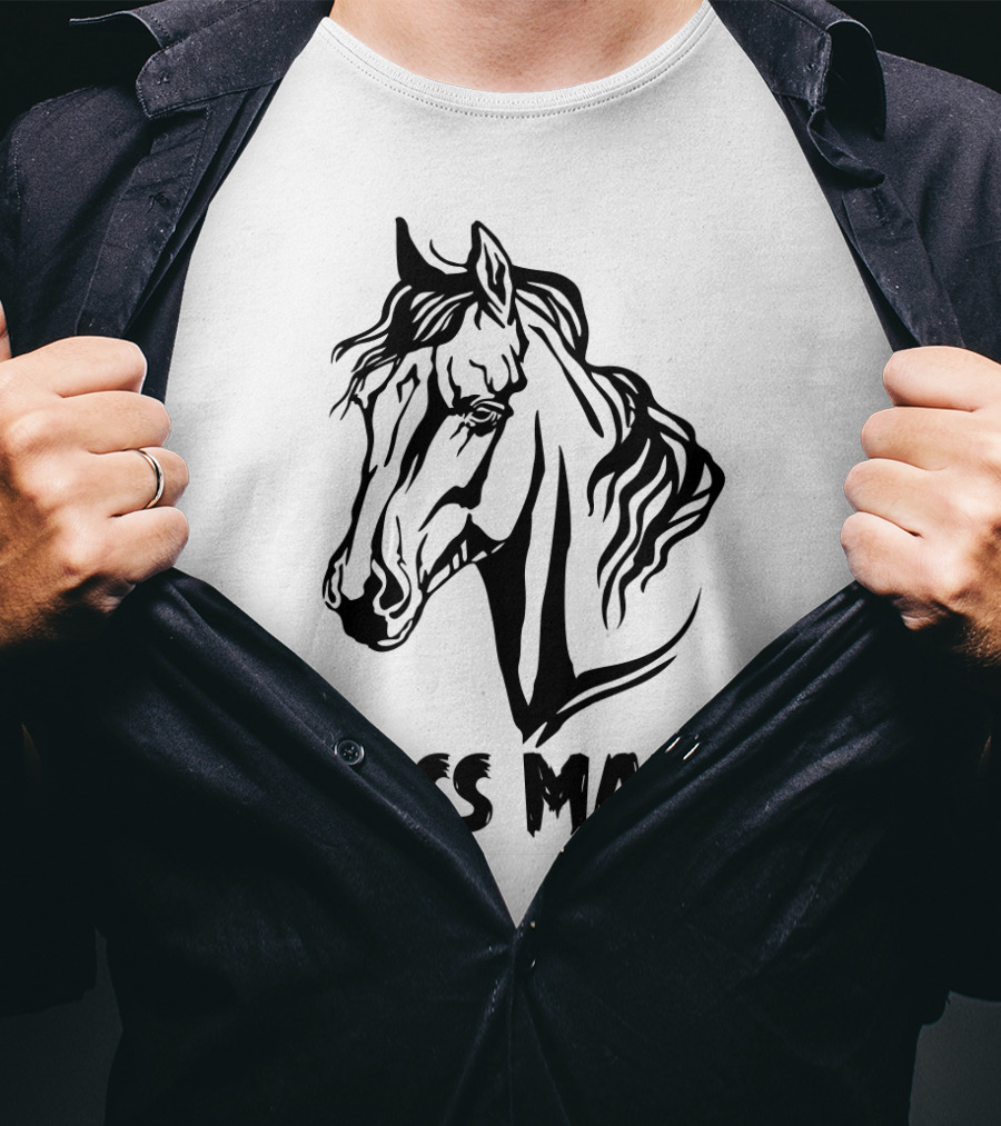 Boss Mare Horse Lady Equestrian Sarcasm For Women Girls T-Shirt