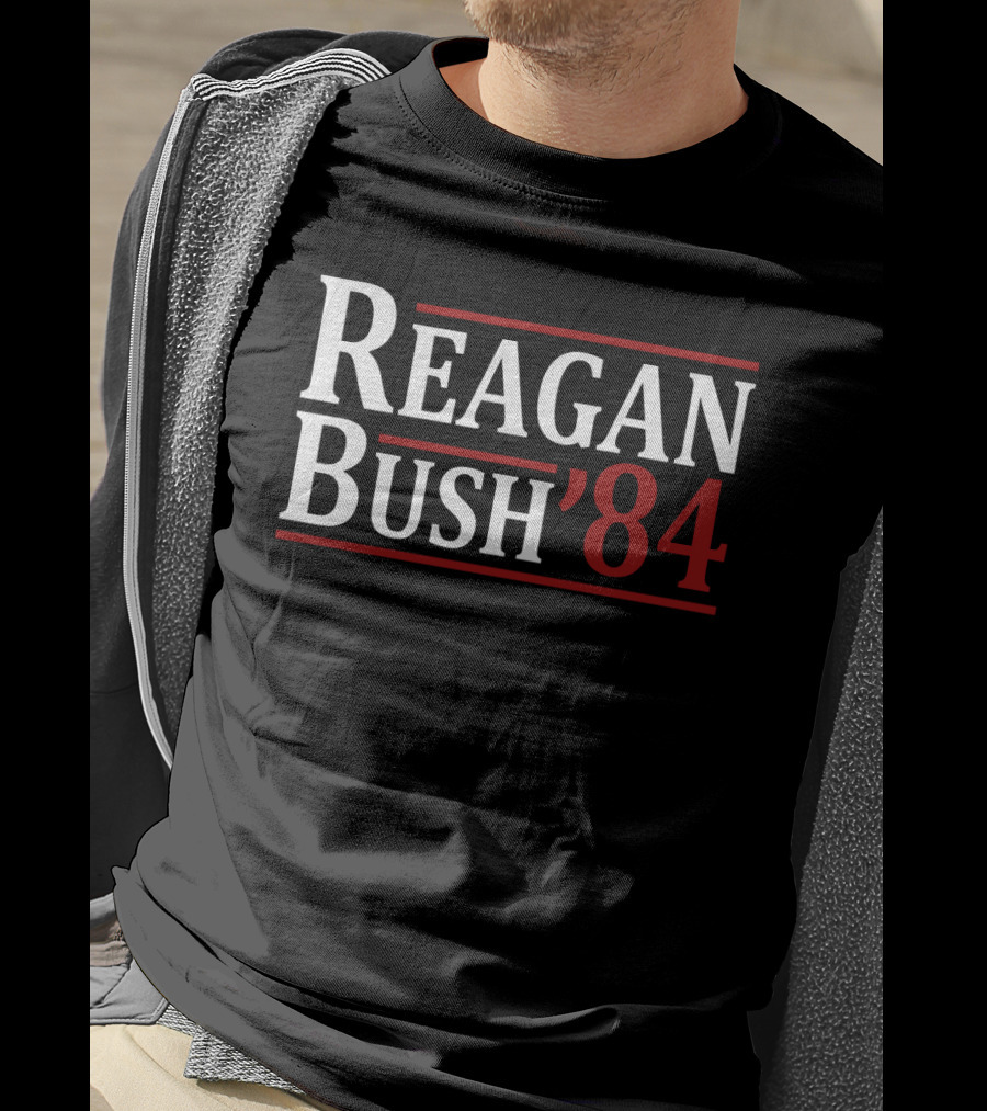 Reagan Bush '84 Vintage Political Campaign Satire T-Shirt