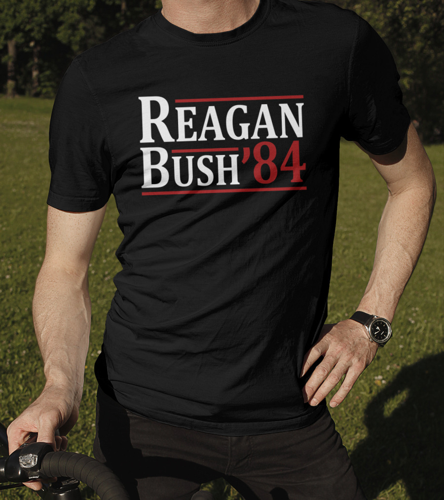 Reagan Bush '84 Vintage Political Campaign Satire T-Shirt