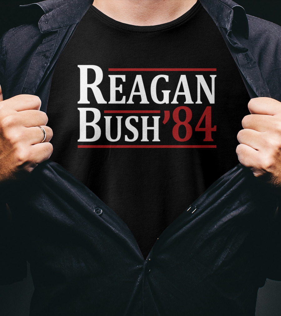 Reagan Bush '84 Vintage Political Campaign Satire T-Shirt