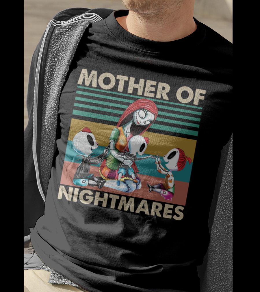 Mother Of Nightmares Sally Vintage Halloween Funny Moms T-Shirt
