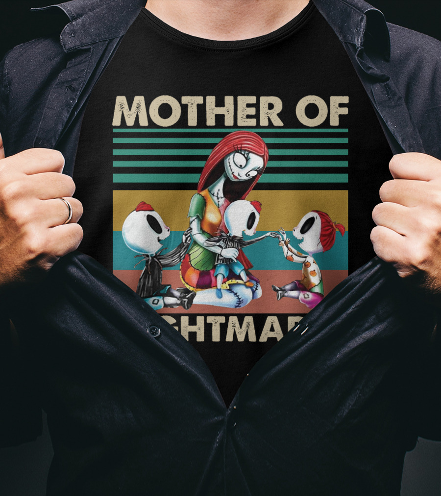 Mother Of Nightmares Sally Vintage Halloween Funny Moms T-Shirt