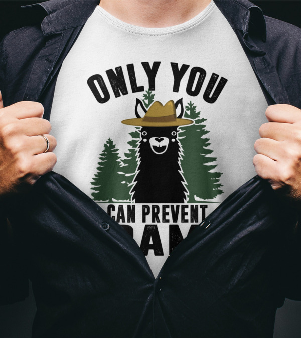 Only You Can Prevent Drama Funny Llama Sarcasm Forest Hat T-Shirt