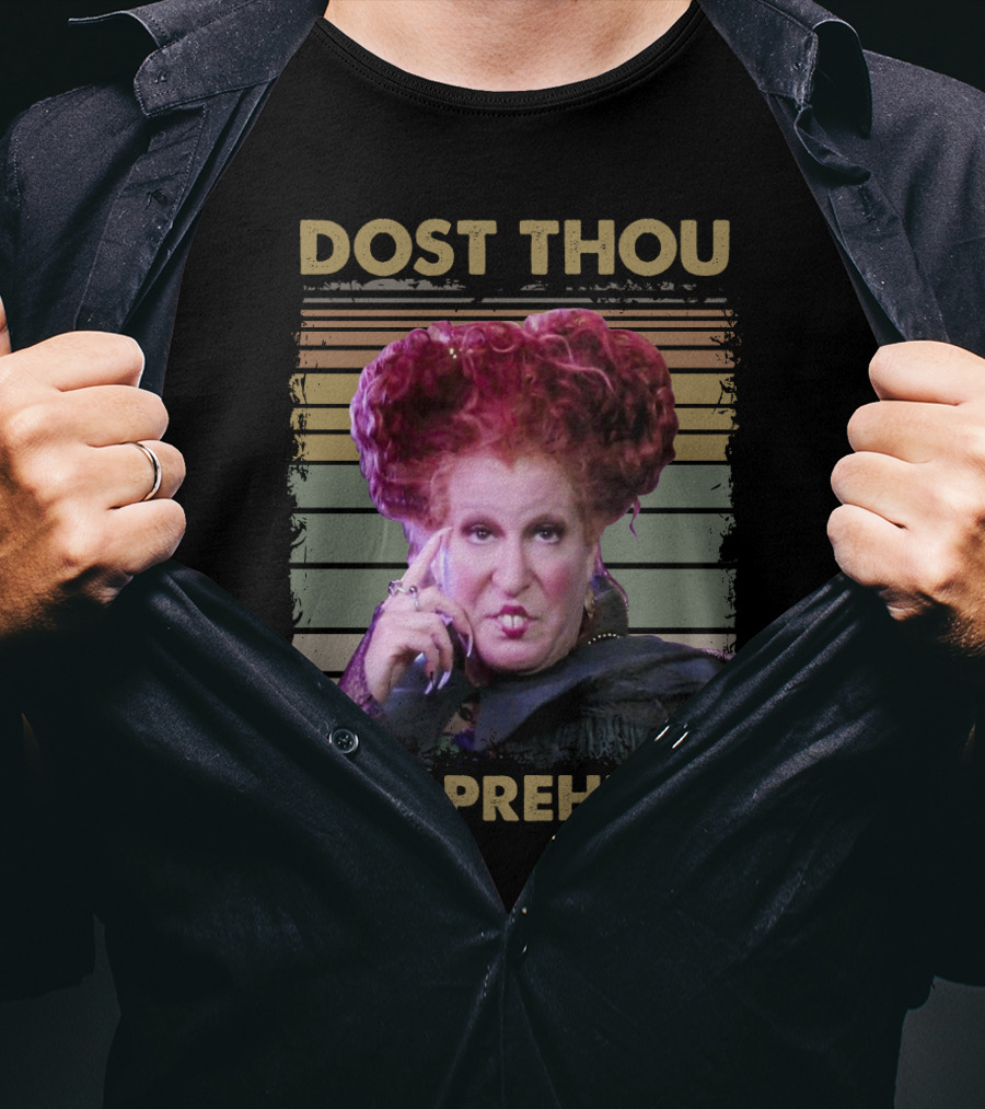 Dost Thou Comprehend Winifred Sanderson Funny Vintage Meme T-Shirt