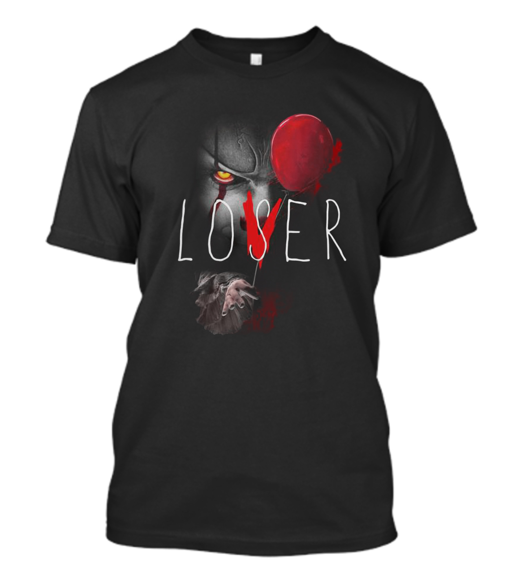 Loser Pennywise It Horror Clown Red Balloon Halloween Fans T-Shirt