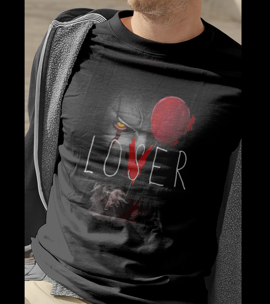 Loser Pennywise It Horror Clown Red Balloon Halloween Fans T-Shirt
