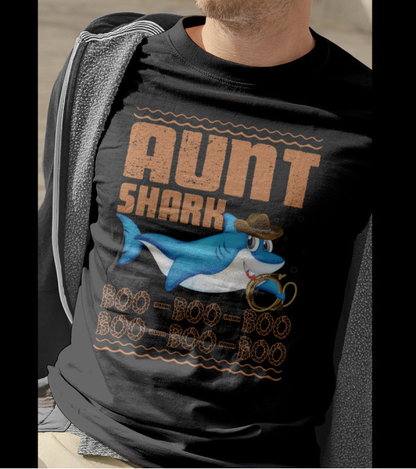 Auntie Shark Boo Boo Boo Halloween Aunt T-Shirt