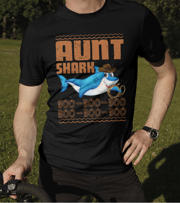 Auntie Shark Boo Boo Boo Halloween Aunt T-Shirt