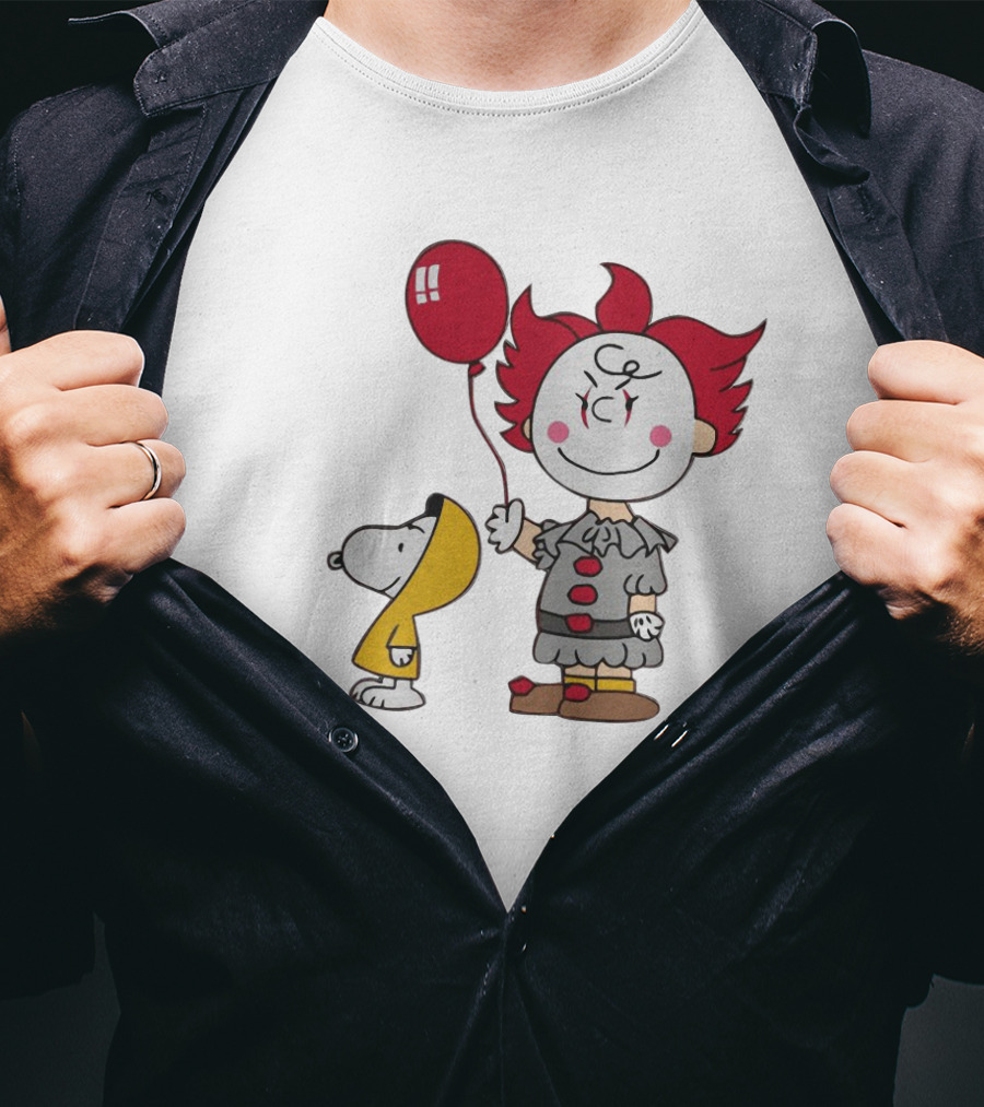 Charlie IT Snoopy Georgie Funny Horror Movie Fans T-Shirt