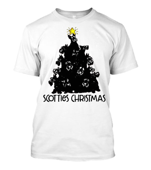 Scotties Christmas Tree With Star T-Shirt